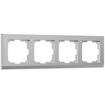 Рамка на 4 поста Stark (серебряный) Werkel W0041806 (a050912)