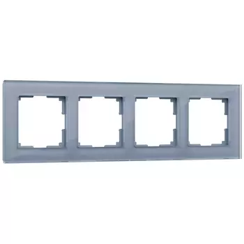 Рамка на 4 поста Favorit (серый,стекло) Werkel W0041115 (a050966)