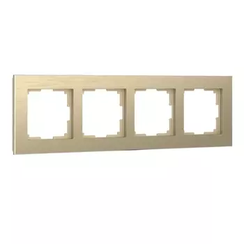 Рамка на 4 поста Aluminium (шампань) Werkel W0041711 (a052315)