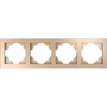 Рамка на 4 поста (шампань) Stekker Катрин 39530