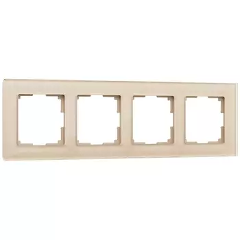 Рамка на 4 поста Favorit (шампань,стекло) Werkel W0041111 (a050794)