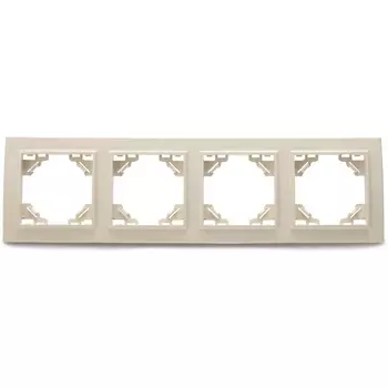 Рамка на 4 поста (слоновая кость) Stekker Эрна 39243