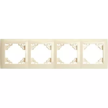 Рамка на 4 поста (слоновая кость) Stekker Эрна Элегант 49669