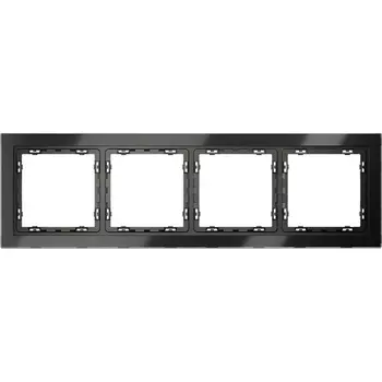 Рамка на 4 поста (титан, стекло) Voltum S70 VLS110406