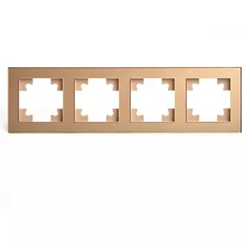 Рамка на 4 поста (золото) Stekker Катрин 49038