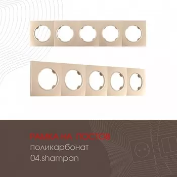 Рамка на 5 постов Arte Milano am-502.04 502.04-5.shampan