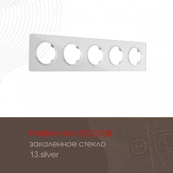 Рамка на 5 постов Arte Milano am-502.13 502.13-5.silver