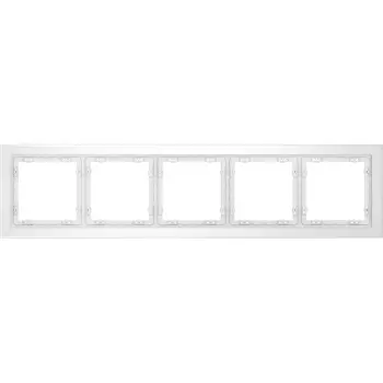 Рамка на 5 постов (белый, матовый, стекло) Voltum S70 VLS110502