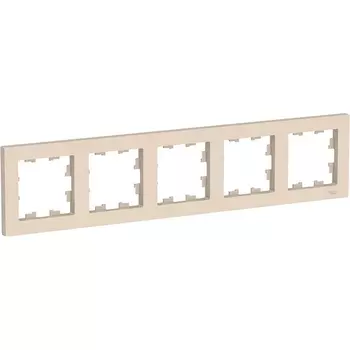 Рамка на 5 постов (бежевый) Systeme Electric AtlasDesign ATN000205