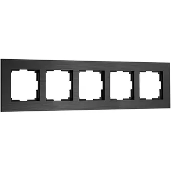 Рамка на 5 постов (черный алюминий) Werkel W0053508
