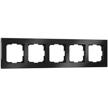 Рамка на 5 постов (черный алюминий) (a050960) Werkel Aluminium черный алюминий W0051708