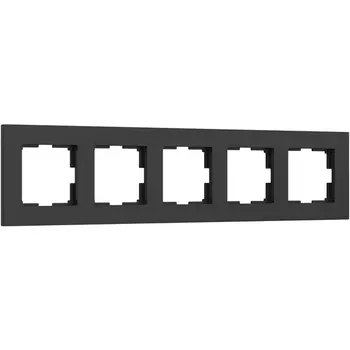 Рамка на 5 постов (черный софт) Werkel W0052908 (a067785)