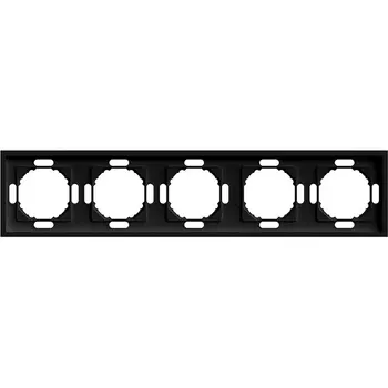 Рамка на 5 постов (черный) Stekker Эмили 49862