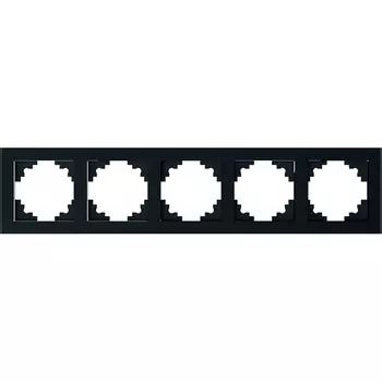 Рамка на 5 постов (черный) Stekker Катрин 39641