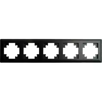 Рамка на 5 постов (черный) Stekker Катрин 39816