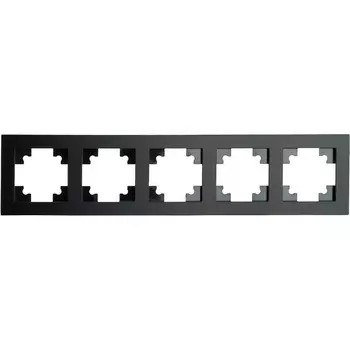 Рамка на 5 постов (черный) Stekker Катрин 49604