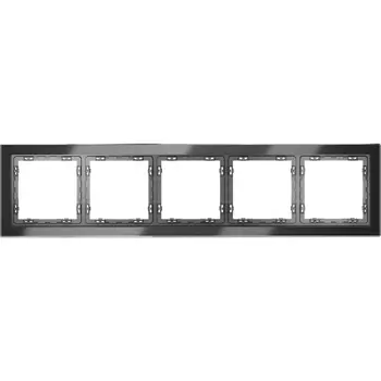 Рамка на 5 постов (графит, стекло) Voltum S70 VLS110507