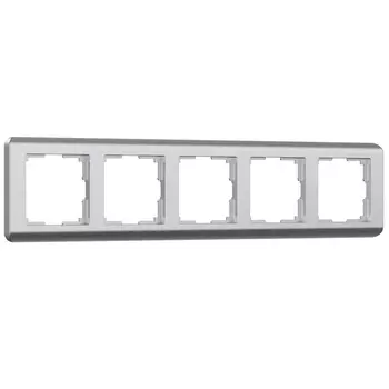 Рамка на 5 постов Stream (серебряный) Werkel W0052106 (a051272)