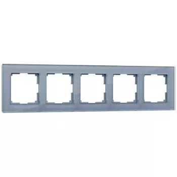 Рамка на 5 постов (серый,стекло) (a050967) Werkel Favorit Серый W0051115