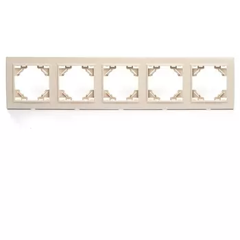 Рамка на 5 постов (слоновая кость) Stekker Эрна 39621