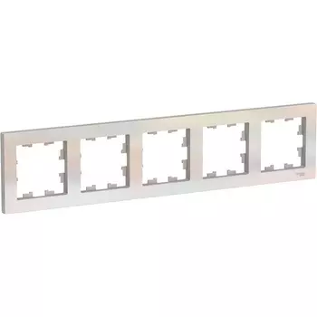 Рамка на 5 постов (жемчужный) Systeme Electric AtlasDesign ATN000405