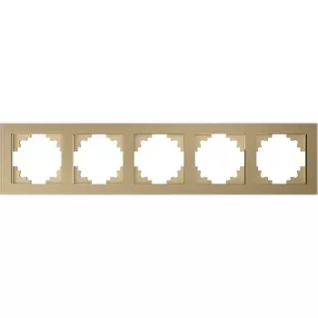 Рамка на 5 постов (золото) Stekker Катрин 49040