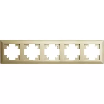 Рамка на 5 постов (золото) Stekker Катрин 49610