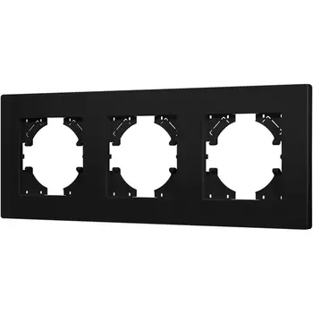 Рамка пластиковая FRM-PERIO-PL-3-BK (Arlight) 049755