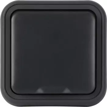 Рамка с крышкой для скрытой установки розетки одиночный, цвет антрацит, IP55, серия W55 Donel W55 DIP62028