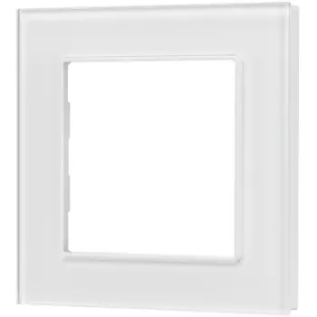 Рамка стеклянная FRM-GLARE-GS-1-WH (Arlight) 043786
