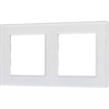 Рамка стеклянная FRM-GLARE-GS-2-WH (Arlight) 043796