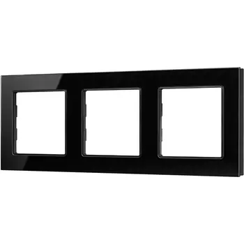 Рамка стеклянная FRM-GLARE-GS-3-BK (Arlight) 043800