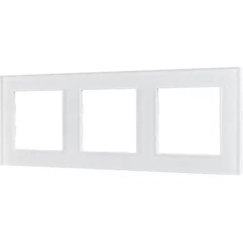 Рамка стеклянная FRM-GLARE-GS-3-WH (Arlight) 043799