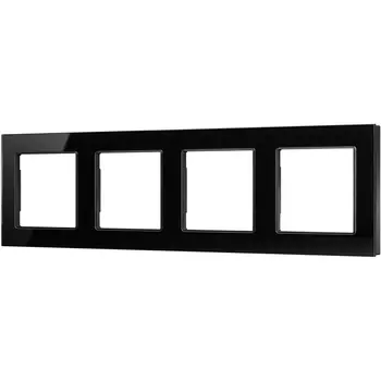 Рамка стеклянная FRM-GLARE-GS-4-BK (Arlight) 043803