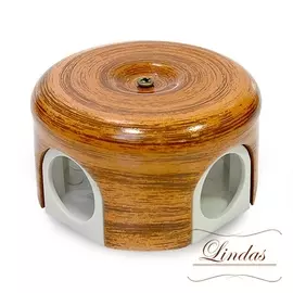 Распределительная коробка d 78mm декор Орех 33026 (Lindas)