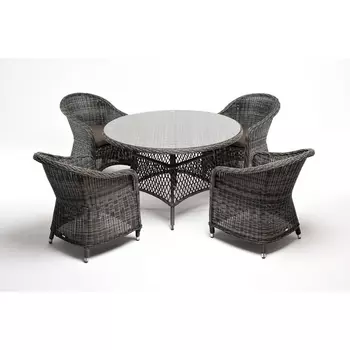 "Равенна" обеденная группа плетеная, цвет графит 4SIS арт.УТ-00006084
