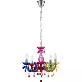 Разноцветная подвесная люстра Cuimbra II 63118-5 (Globo)