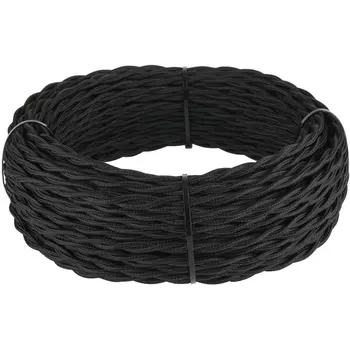 Ретро кабель витой 2х1,5 (черный) 50 м (черный) Werkel W6452508 (a050784)