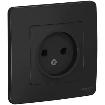 Розетка без заземления (антрацит) Systeme Electric Blanca BLNRS000016