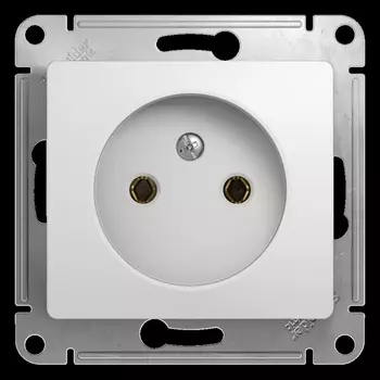 Розетка без заземления (белый) Systeme Electric Glossa GSL000141