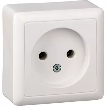 Розетка без заземления (белый) Systeme Electric HIT RA10-131-B