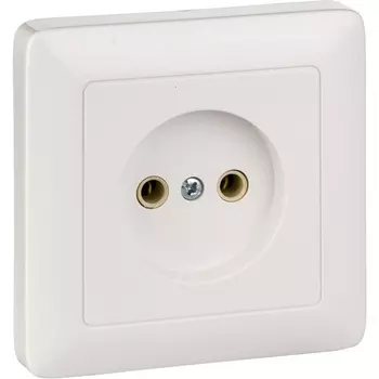 Розетка без заземления (белый) Systeme Electric HIT RS10-132-B