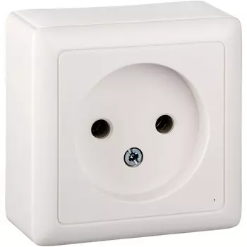 Розетка без заземления (белый) Systeme Electric HIT RA10-131I-B