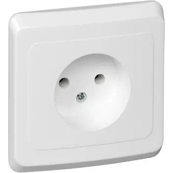 Розетка без заземления (белый) Systeme Electric Этюд PC16-001B