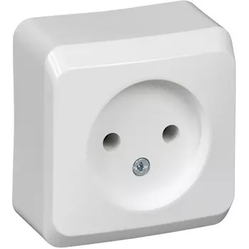 Розетка без заземления (белый) Systeme Electric Этюд PA16-001B