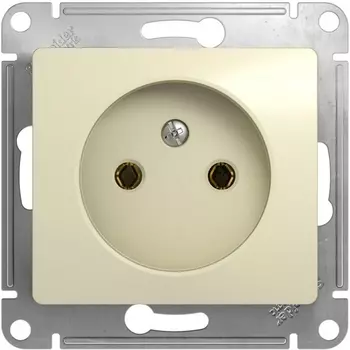 Розетка без заземления (бежевый) Systeme Electric Glossa GSL000241