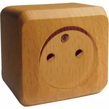 Розетка без заземления (бук) Systeme Electric Этюд PA16-001T