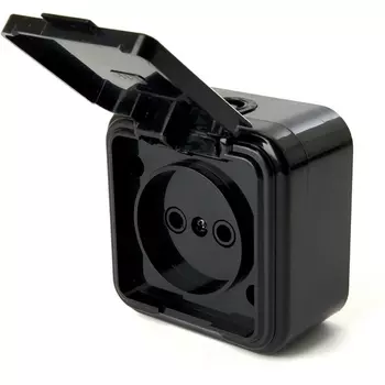 Розетка без заземления (черный) Stekker Брест 39692