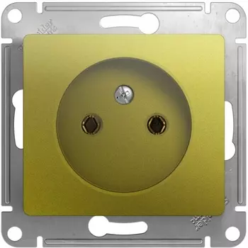 Розетка без заземления (фисташковый) Systeme Electric Glossa GSL001041