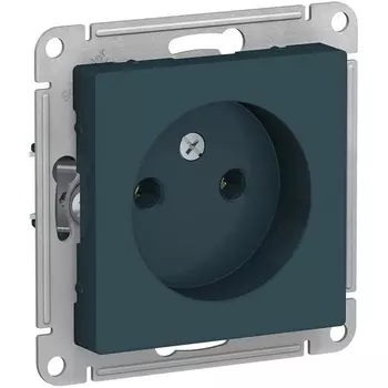 Розетка без заземления (изумрудный) Systeme Electric AtlasDesign ATN000841